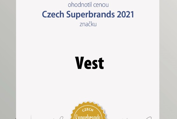 Tradiční značka Vest ze Zlína získala prestižní ocenění Czech Superbrands 2021